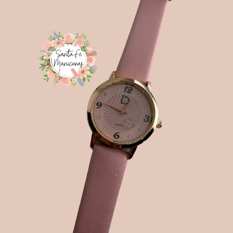 Reloj Mujer Rosa - Santa Fe Manicuras - Venta de insumos y