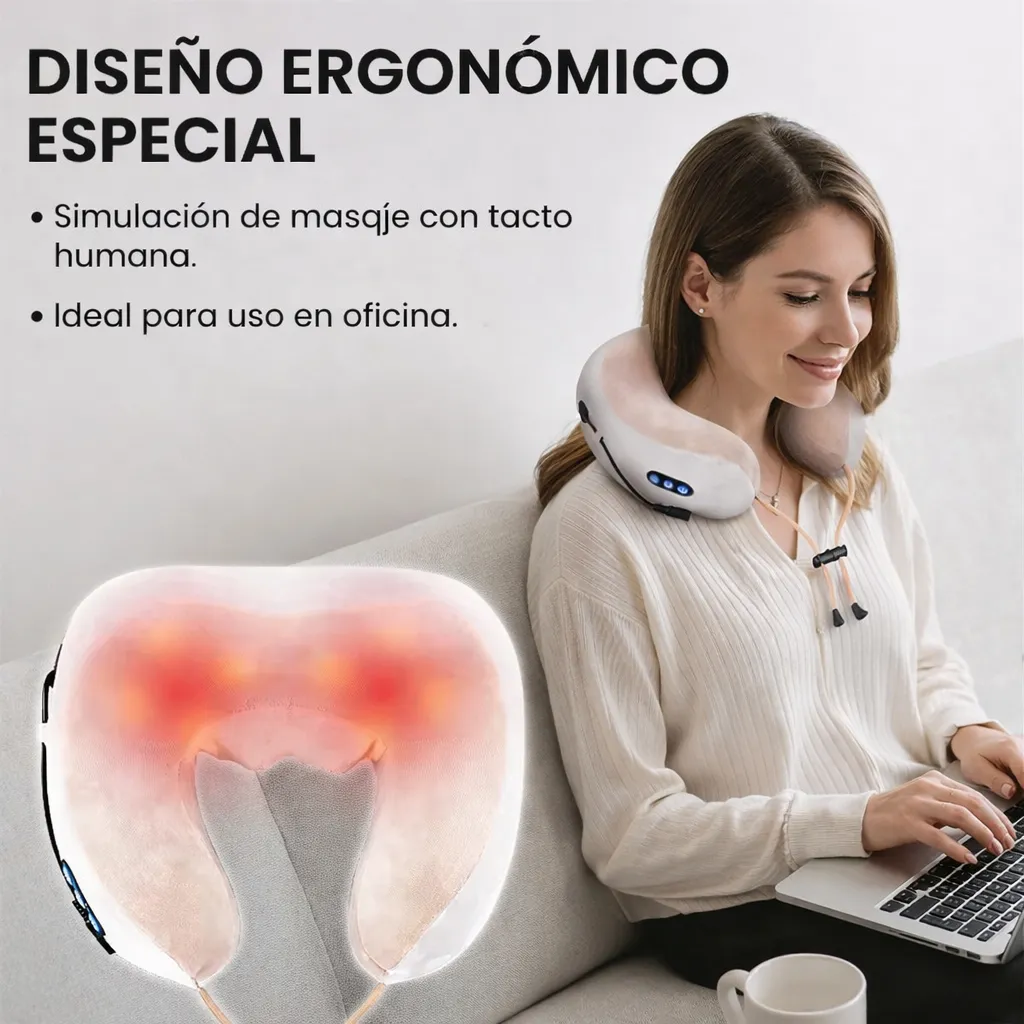 D_NQ_NP_2X_727784-MLA103266197599_122025-F Almohada Masajeadora De Cuello Recargable Usb Relax Portatil - Imagen 4