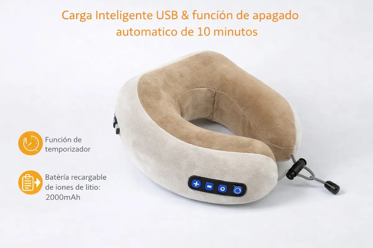 D_NQ_NP_2X_767681-MLA105318095254_012026-F Almohada Masajeadora De Cuello Recargable Usb Relax Portatil - Imagen 2