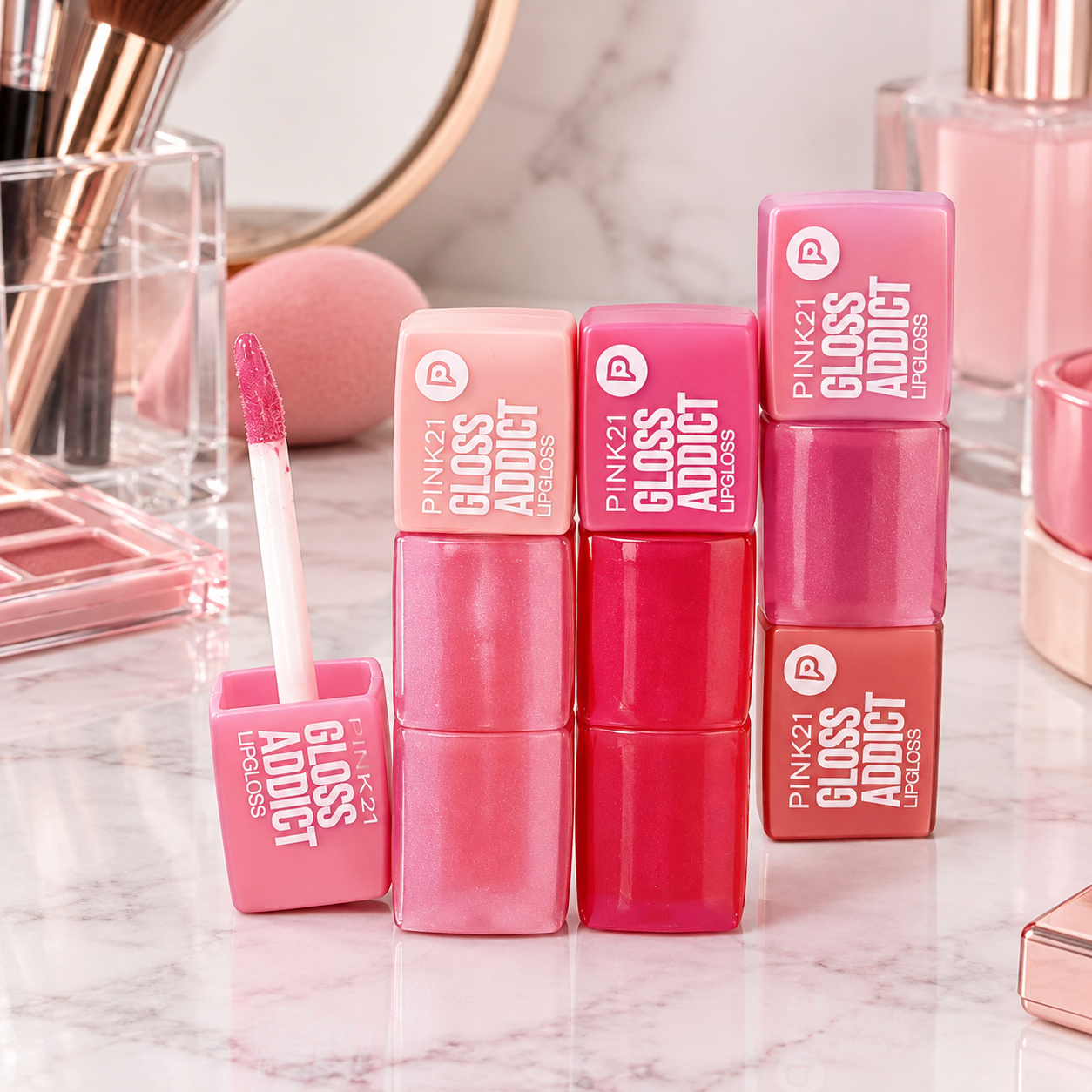 ea555fae-41fb-46ed-8ece-b6fee2a89a50 Lip Gloss Addict Pink 21 - Imagen 1
